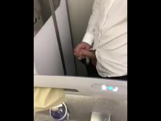 Suit Defy Handjob In Toilet